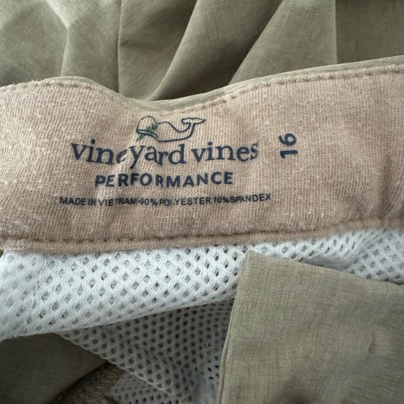Vineyard Vines Performance Khakis Dress Pants Girls Size 16 Tan Adjustable - Picture 8 of 10
